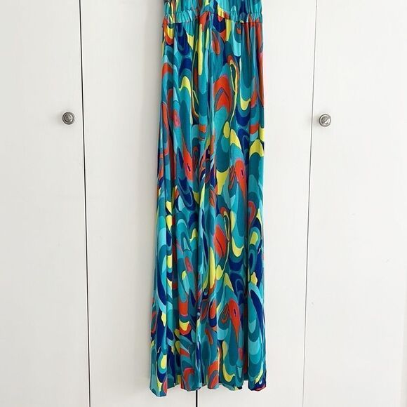 Trina Turk Colorful Halter Midi Dress - Picture 4 of 10